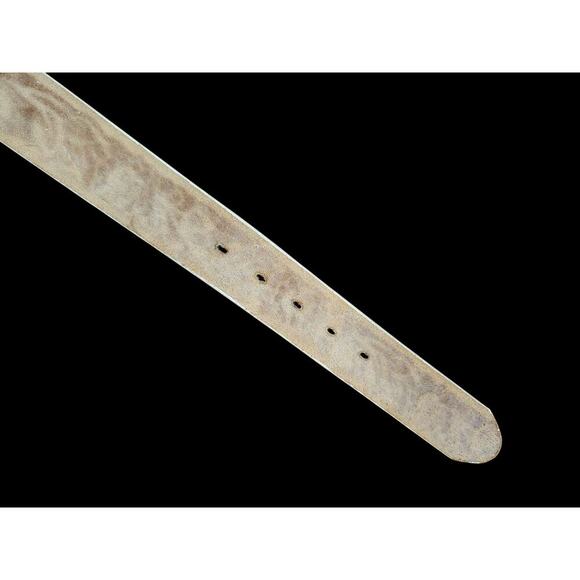 Brazos Joe made in USA tooled floral belt 46131 cream leather - Picture 7 of 13